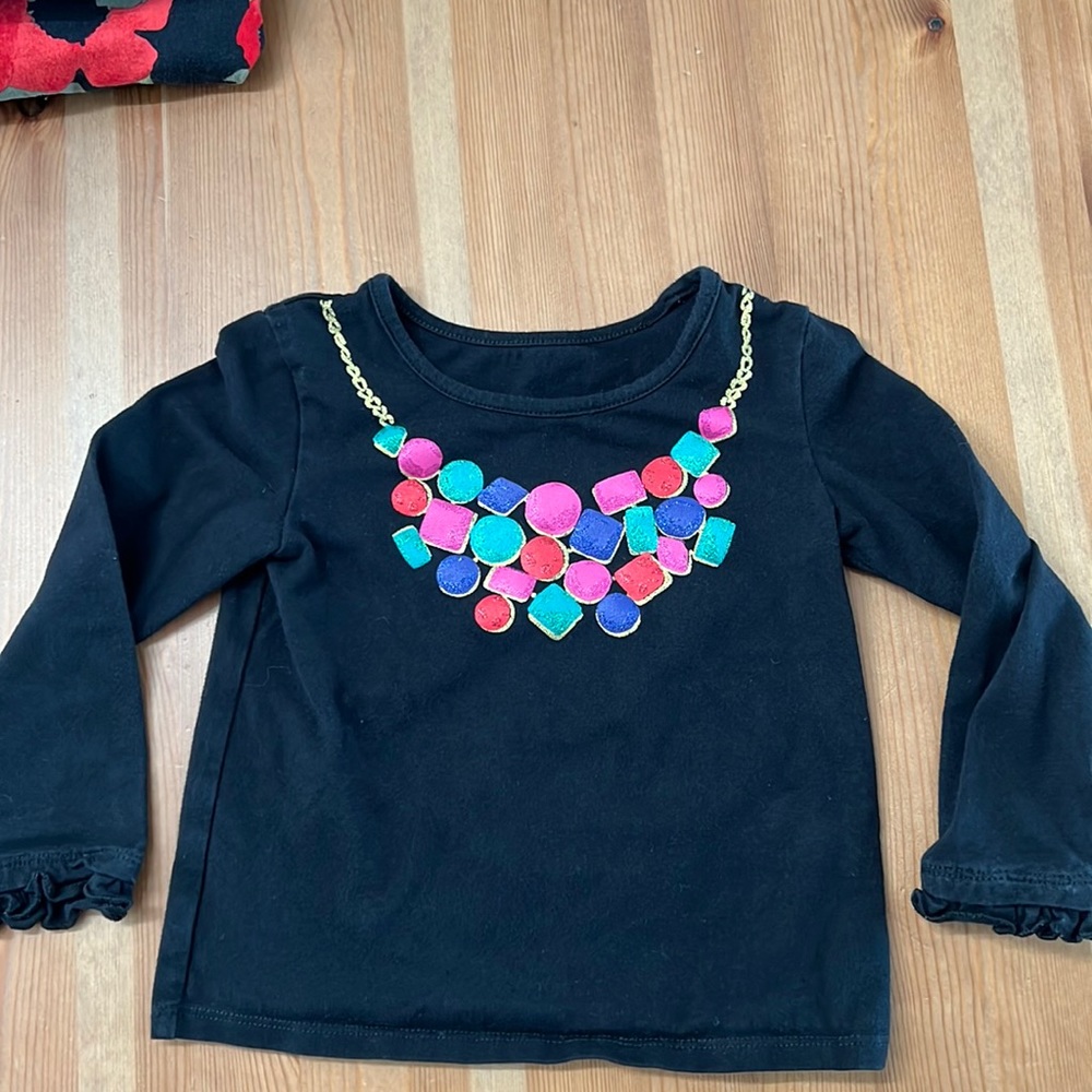 Kate Spade size 2T long sleeve jewel necklace design shirt. Good condition!